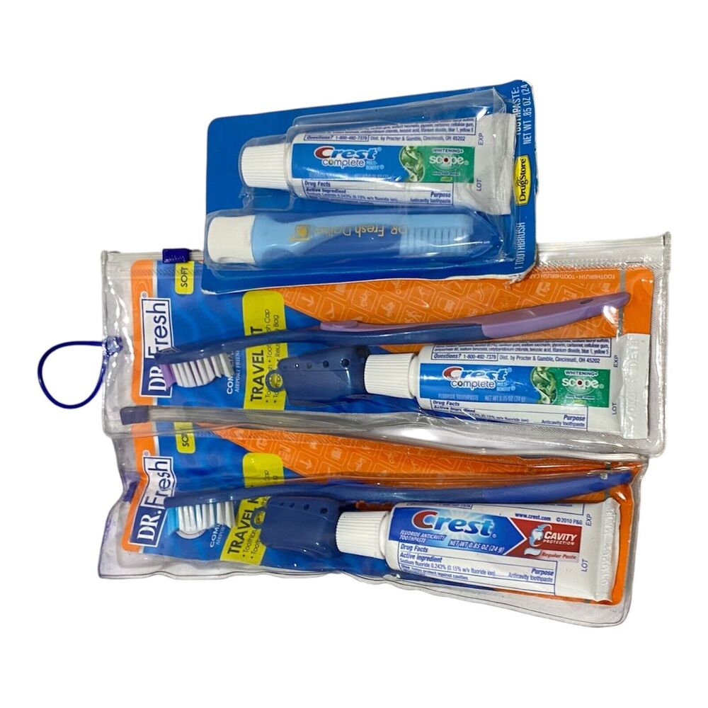 Travel Toothbrush Lot Dr. Fresh Colgate Unopened 3 Piece Lot